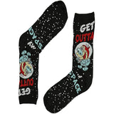 Black Get Outta My Space Short Crew Socks