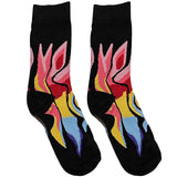 Black Grafiti Pattern Short Crew Socks
