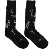 Black Grape Wine Socks