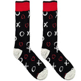 Black Heart And Circle Socks