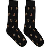 Black Heart Teddy Short Crew Socks