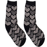 Black Hearts Short Crew Socks