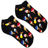 Black Ice Cream Ankle Socks