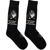 Black Ill Be With My Bull Dog Socks