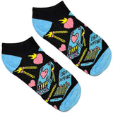 Black Light My Fire Ankle Socks