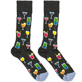 Black Multicolor Cocktails Socks