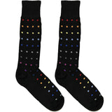 Black Multicolor Polka Socks