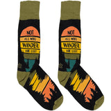 Black Not All Who Wander Socks