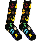 Black Peace Short Crew Socks