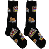 Black Persian Cat Books Short Crew Socks