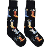 Black Royal Boots Short Crew Socks