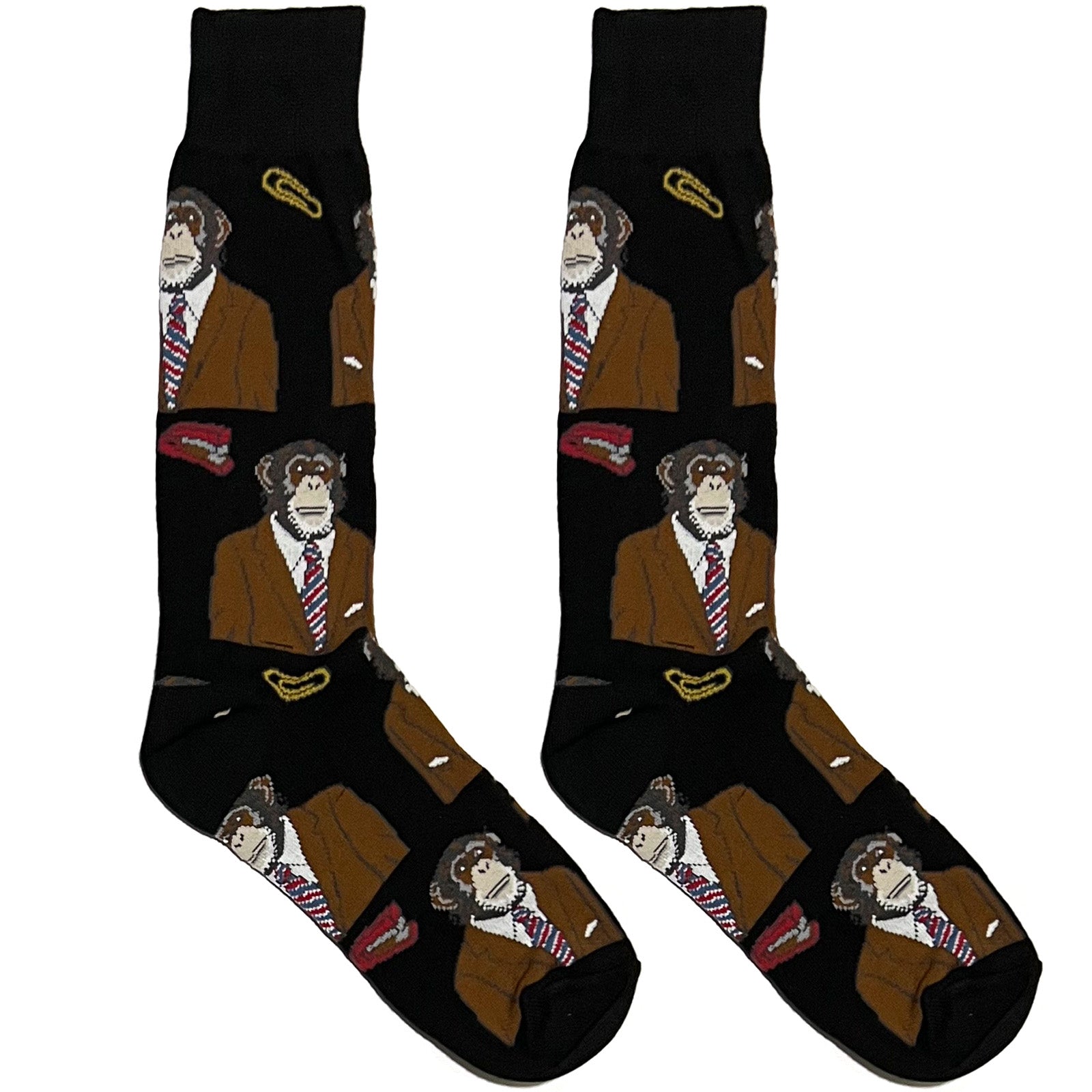 Black Suited Monkey Socks
