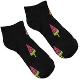 Black Water Melon Ankle Socks