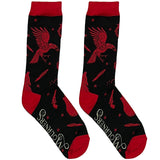 Black and Red Eagle Short Crew Socks