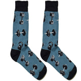 Blue And Black Dumbell Socks