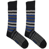 Blue And Black Multi Stripes Socks