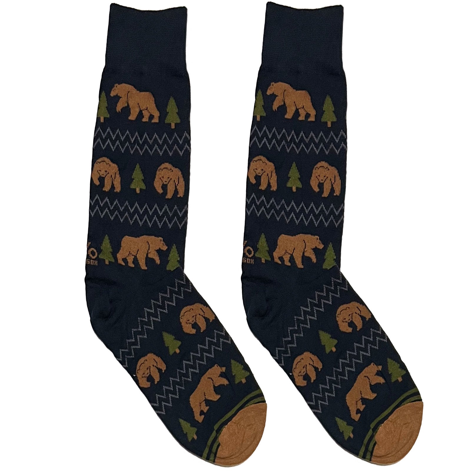 Blue And Brown Bear Socks