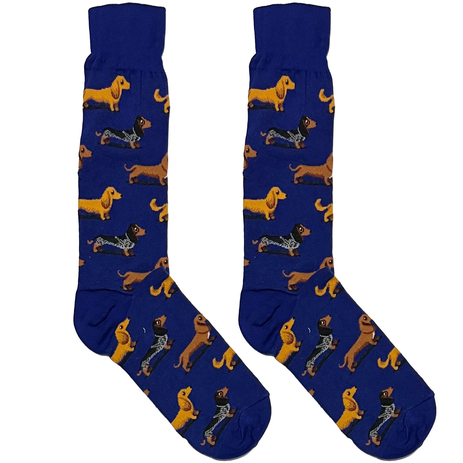 Blue And Brown Dog Socks