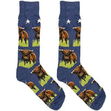 Blue And Brown Yak Socks