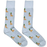 Blue And Green Hat Dog Socks