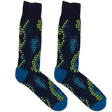 Blue And Green Snake Skin Patten Socks