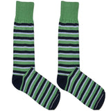 Blue And Green Stripes Socks