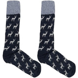 Blue And Grey Deer Socks