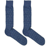 Blue And Grey Polka Socks