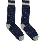 Blue And Grey Polka Socks