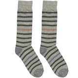 Blue And Grey Triple Stripe Socks
