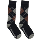 Blue And Maroon Diamond Pattern Socks