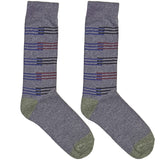 Blue And Maroon Stripe Lock Socks