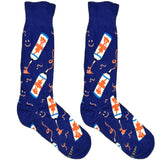 Blue And Orange Color Can Socks