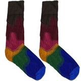 Blue And Pink Abstract Short Crew Socks