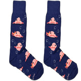 Blue And Pink Blob Fish Socks