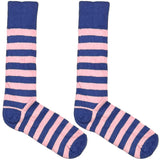 Blue And Pink Stripes Socks