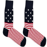 Blue And Red American Flag Socks