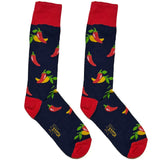 Blue And Red Chili Socks