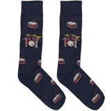 Blue And Red Drummer Socks