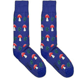 Blue And Red Mushroom Socks