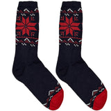 Blue And Red Pattern Short Crew Socks