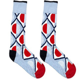 Blue And Red Pattern Socks