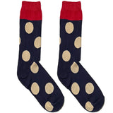 Blue And Red Polka Short Crew Socks