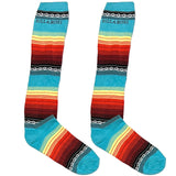 Blue And Red Radiation Stripes Socks
