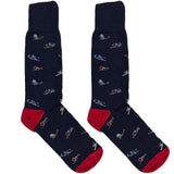 Blue And Red Skating Socks