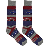 Blue And Red Sports Car Socks