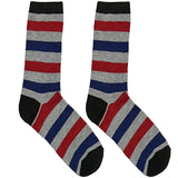 Blue And Red Stripes Short Crew Socks