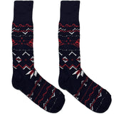 Blue And Red Textured Pattern Socks