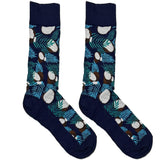 Blue And White Coconut Socks