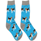 Blue And White Dog Short Crew Socks